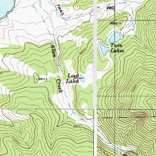 Topographic Map of Lost Lake, NM