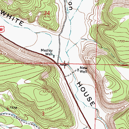 Topographic Map of Main Canyon, NM