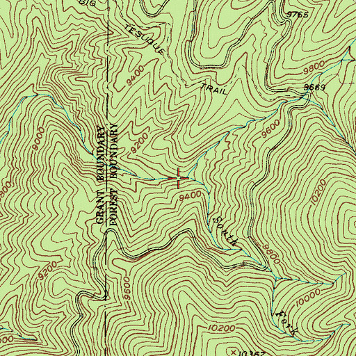 Topographic Map of North Fork Tesuque Creek, NM