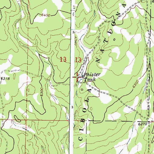 Topographic Map of Phister Tank, NM