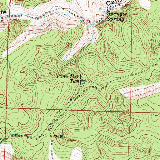 Topographic Map of Pine Park Tank, NM