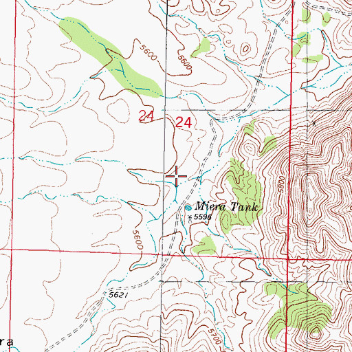Topographic Map of Rincon Madera, NM