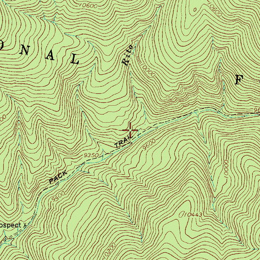 Topographic Map of Rito Claro, NM
