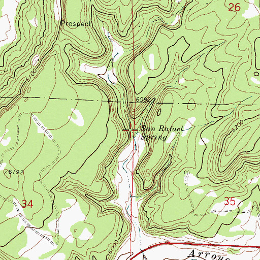 Topographic Map of San Rafael Spring, NM