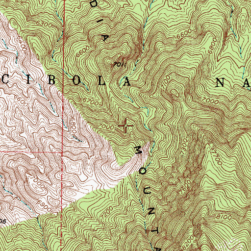 Topographic Map of Sandia Mountains, NM