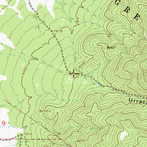 Topographic Map of Urraca Canyon, NM