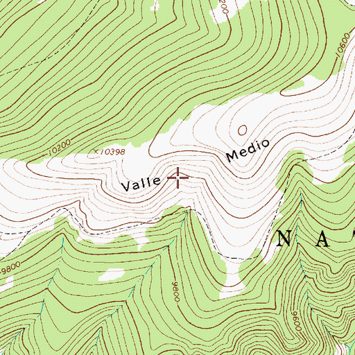 Topographic Map of Valle Medio, NM