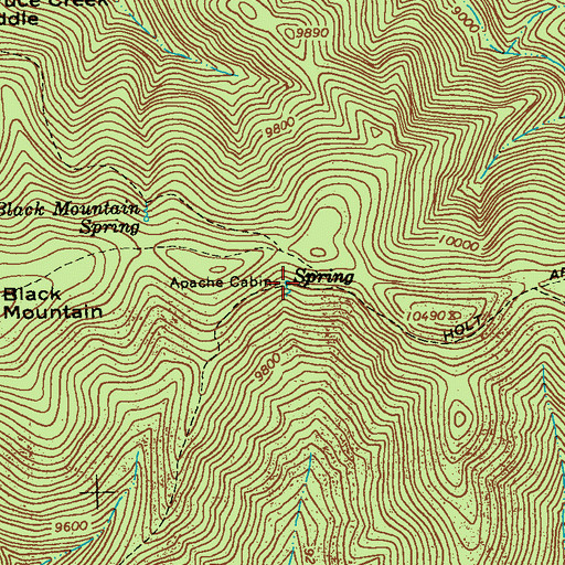 Topographic Map of Apache Spring, NM