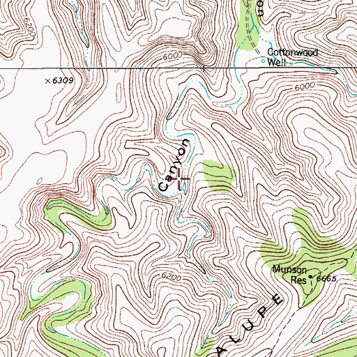 Topographic Map of Aqua Dulce Seep, NM