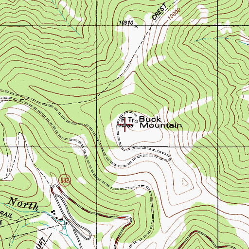 Topographic Map of Buck Mountain Electronic Site, NM