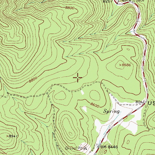Topographic Map of Fuente Trick Tank, NM