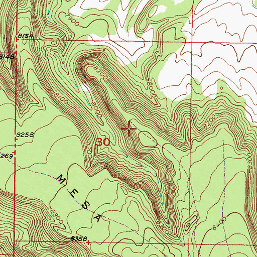 Topographic Map of Pinabetosa Trick Tank, NM