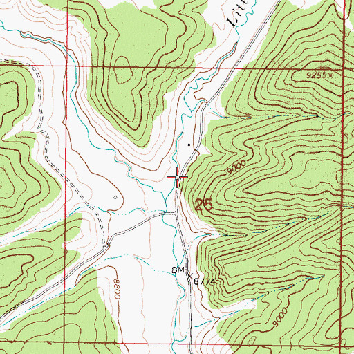 Topographic Map of Grant Corral, NM