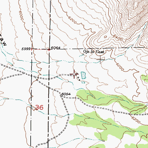 Topographic Map of Aguya, NM