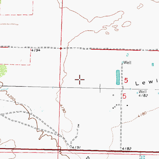 Topographic Map of Carne Well, NM