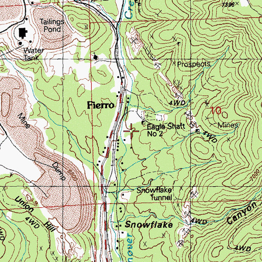 Topographic Map of Eagle Claims, NM