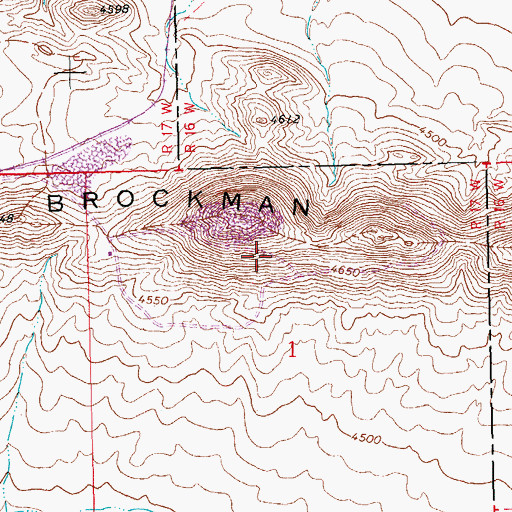 Topographic Map of Brockman Mine, NM