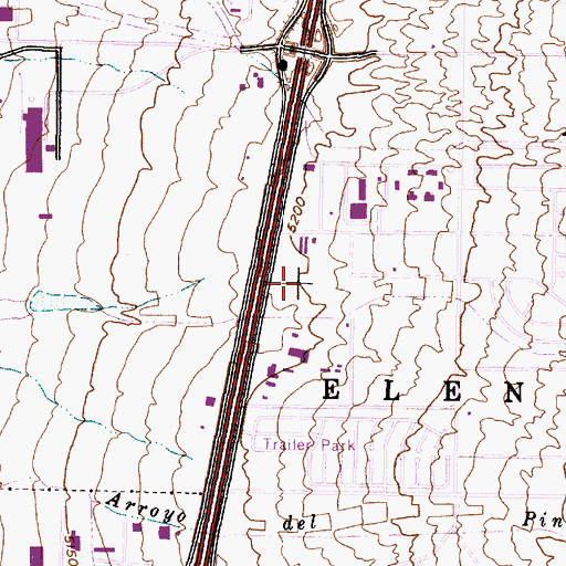 Topographic Map of New Sedillo Pit, NM