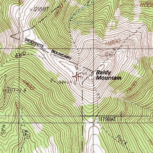 Topographic Map of Mystic Mine, NM