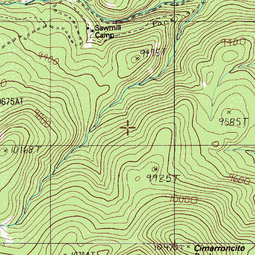 Topographic Map of Contention Mine, NM