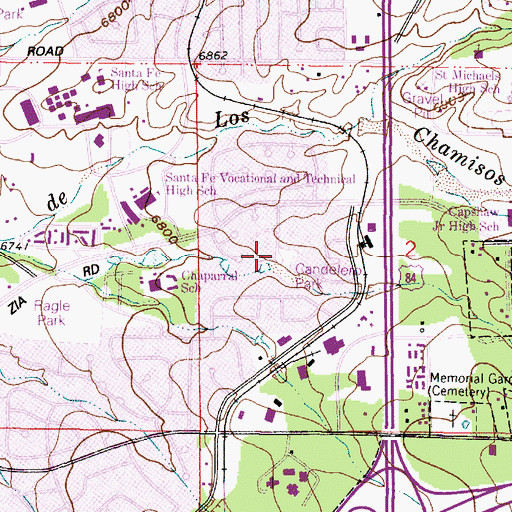 Topographic Map of Candelero Park, NM