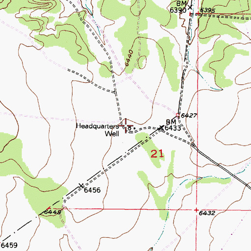 Topographic Map of Headquarters Well, NM