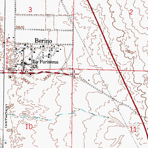 Topographic Map of Berino Well, NM