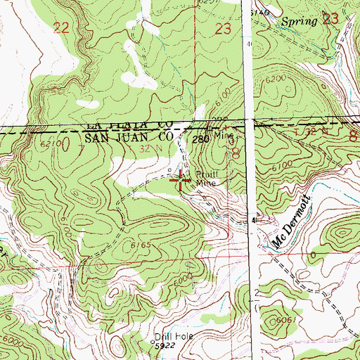 Topographic Map of Kempton-Prewitt, NM