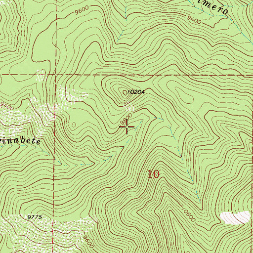 Topographic Map of Pinabete Canyon, NM