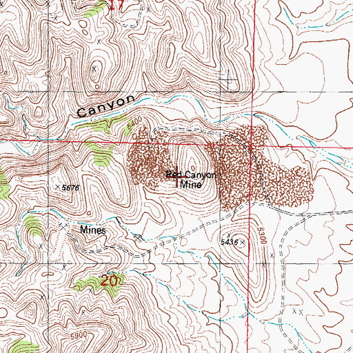 Topographic Map of Red Hill Claims-Luis Lopez District, NM