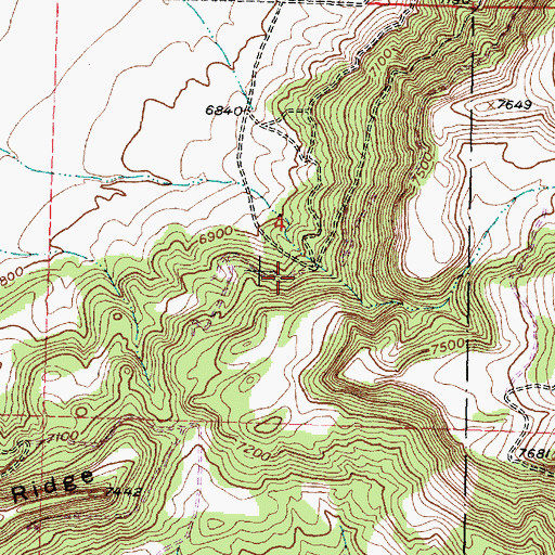 Topographic Map of Vanadium Prospect, NM