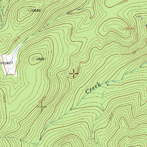Topographic Map of Jefferson Prospect, NM