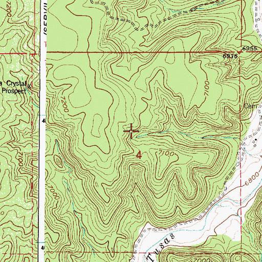 Topographic Map of Laura Crystal, NM