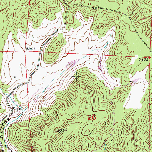 Topographic Map of Jarossa Mine, NM