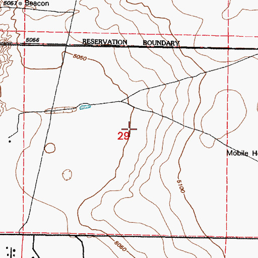 Topographic Map of El Cerro Pit, NM
