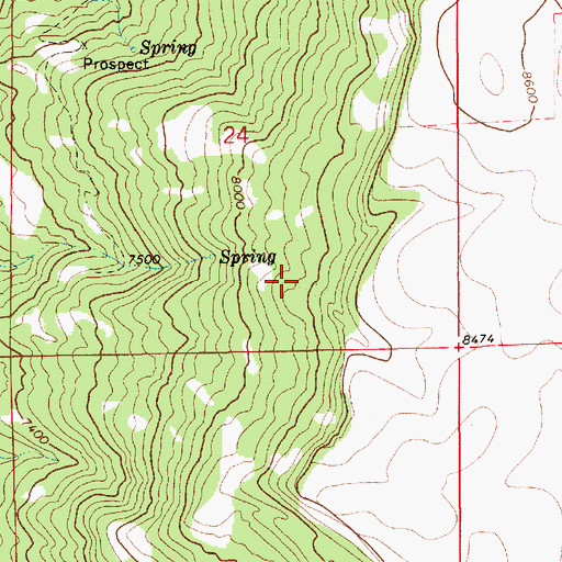 Topographic Map of Old Honeyfield Mine, NM