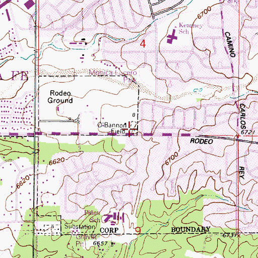 Topographic Map of O'Bannon Field, NM
