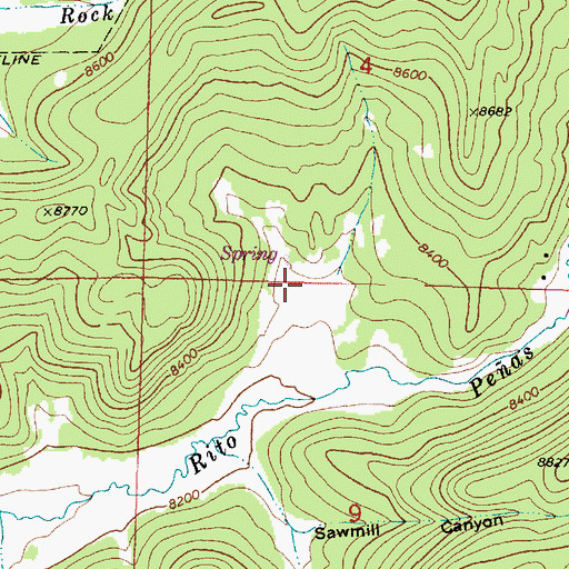 Topographic Map of Peas Negras Cabin (historical), NM