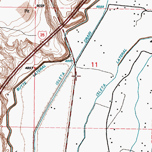 Topographic Map of Test Hole 5-77 Water Well, NM