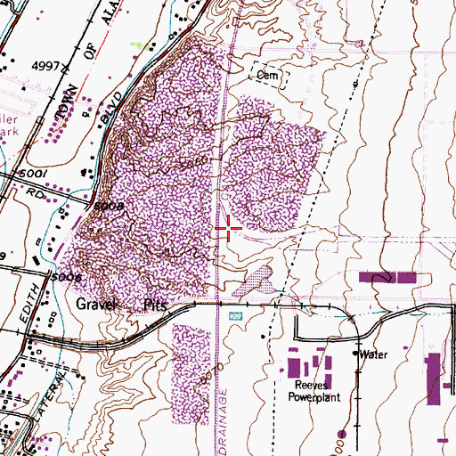 Topographic Map of Los Angeles 6 Water Well, NM