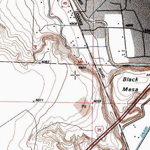 Topographic Map of 10001 Water Well, NM