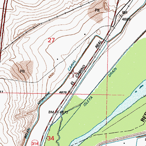 Topographic Map of 10063 Water Well, NM