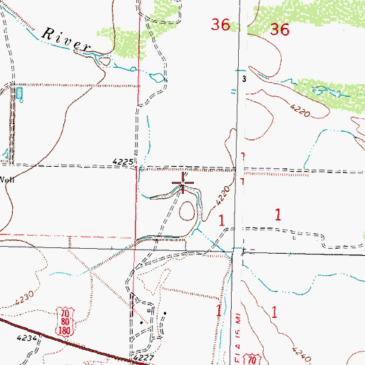 Topographic Map of 01375 Water Well, NM