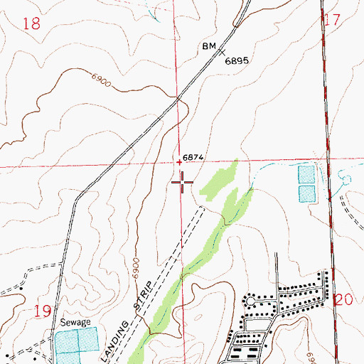Topographic Map of NTUA Number 2 Water Well, NM