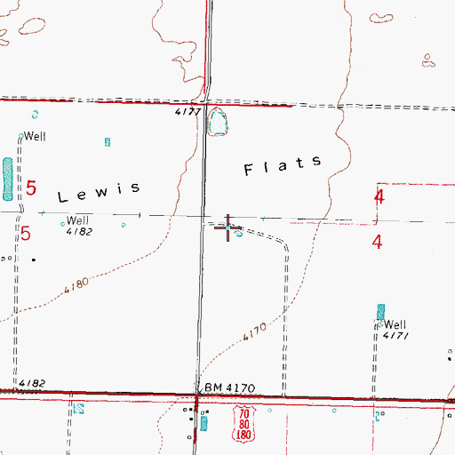 Topographic Map of 00256 Water Well, NM