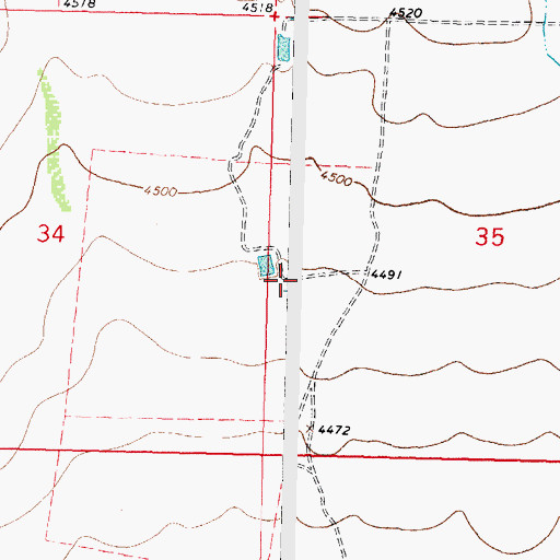 Topographic Map of 01234 Water Well, NM
