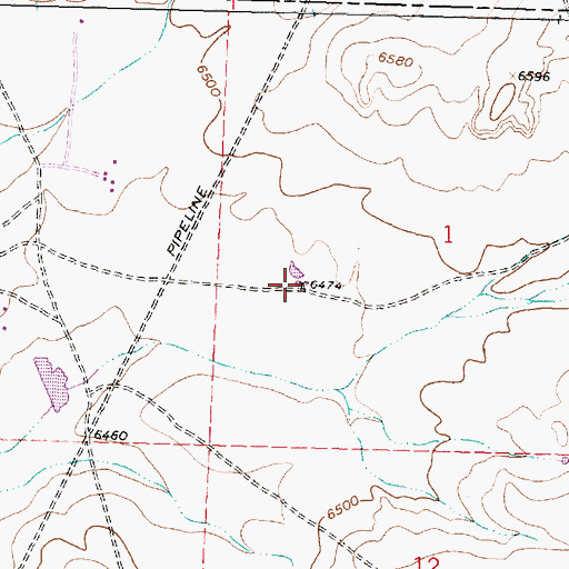 Topographic Map of 19T-500 Water Well, NM