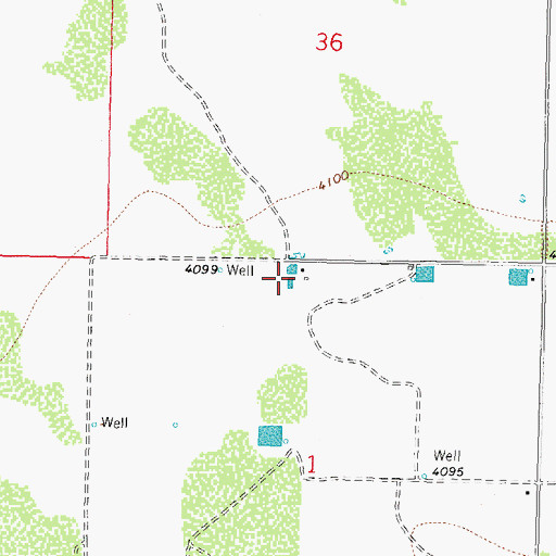 Topographic Map of 06105 Water Well, NM