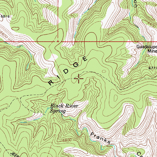 Topographic Map of Black River Water Storage, NM