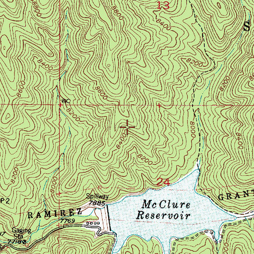 Topographic Map of McClure Dam, NM